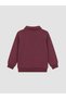 Burgundy Embroidered Baby Boy Set - 4