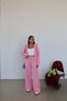 High Collar Zippered Sweat Track Suit Bottom Set - 2
