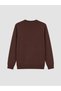 Brown Crew Neck Printed Men's Sweatshirt - 6