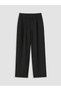 Black Relax Fit Men's Pleated Trousers - 2