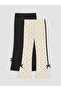 Ecru Polka Dot Girls' Tights 2-Pack