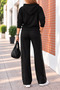 The Inescapable Winter! Women's Hooded Zippered Two-Thread Pants Set with Sequin Detail - 6