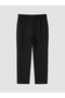 Black Elastic Waist Women's Trousers - 6