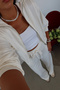 High Collar Zippered Sweat Track Suit Bottom Set - 5