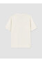 Ecru Crew Neck Printed Women's Pajama Top - 3