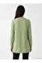 Green Crew Neck Women's Ribbed Tunic - 4
