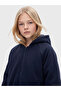 Navy Blue Hooded Girl's Jacket - 2