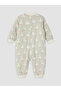 Ecru Patterned Baby Boy Sleeping Bag - 3