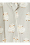 Ecru Patterned Baby Boy Sleeping Bag - 2