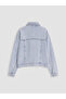 Flower Embroidered Girl's Jean Jacket - 3