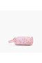 Rabbit Print Pencil Pouch with Zip Closure
