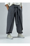 Gray Men's Trousers with Adjustable Cuffs and Belt Coc3371