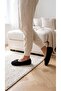 Women's Black Sherpa Furry Bowknot Casual Ballerinas 1 cm Byndsharp01 - 4