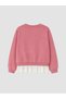 Green Printed Ruffled Girls' Sweatshirt 2-Piece Set - 7