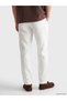 White Relax Fit Men's Pleated Trousers - 4