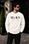 Men's Moon Phases Graphic Printed Crew Neck Casual Regular Fit Sweatshirt