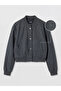 Anthracite College Collar Women's Cashmere Jacket - 6