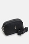 Women's Black Patterned Crossbody Bag Soft Textured, Small Size Daily Shoulder Bag 21X12 cm - 2