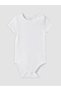 White Crew Neck Baby Girl Snapback Bodysuit 3-Piece Set - 2