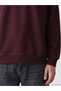 Burgundy Crew Neck Men's Thick Sweatshirt - 3