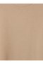 Beige Crew Neck Women's Sweatshirt Tunic - 6