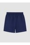 Navy Blue Girls' Pleated Shorts Skirt - 3