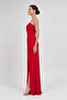 Women's Strapless Draped Detailed Evening Dress 8577 Red - 3