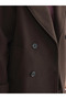 Brown Jacket Collar Women's Cashmere Coat - 3