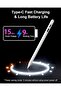 قلم ستايلس عالمي من ديجيروت مع شاشة عرض LED للطاقة وشحن لمدة 15 دقيقة باللون الأبيض - 4