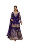 Purple Faux Georgette Top Pent Dupatt Set - HRT7429 - Purple-Size:XL-42-Inches - 3