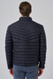 Men's Navy Blue Polyester Short Quilted Jacket - 5
