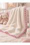 20 Meters Light Pink Pompom Ribbon – 1.1 cm Pompom Ribbon – Towel Edge, Baby Blanket, Pillow, Curtain, and Decorative Textile Trim - 4