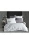 Double Person Exclusive Series Embroidered 100% Cotton Satin Duvet Cover Set - 2