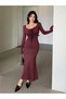 Rochie maxi, bordo - M - 6