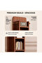 360° Rotating 3-in-1 Full-Length Mirror (168 x 46 cm) BROWN - Storage Shelves & Dual-Side Hangers, Space-Saving Design - 5