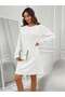 Rochie mini, albă - XL - 7