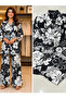 Black Patchwork Print Cotton Co-Ord Set - NRMD9304 | Black-Size:M-38-Inches