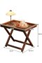 Foldable Sofa Side Table, End Table Corner Coffee Table Snack Table with Detachable Tray Top, Space- - 3