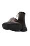 Brown Lace-Up Serrated Sole Women's Boots - 8