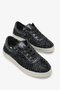 Women's Genuine Leather Sneaker Sports Shoes Miresa Black - 2