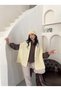 Women's Hand-Knitted Look Beanie & Shoulder Shawl Scarf Set - 8