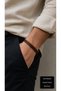 Carmino Sandline Brown Caramel Leather Men's Bracelet - Double Band Minimal Design