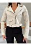 Snake Skin Textured Belted Short Jacket - 3