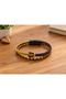 Brencaro Earthknot Brown Mustard Leather Men's Bracelet - Knitted with Knot Detail - 3