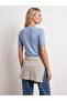 10779 Crew Neck Short Sleeve Knitwear Blouse-A.Indigo m - 4