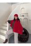 Women's Hand-Knitted Look Beanie & Shoulder Shawl Scarf Set - 6