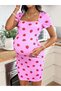 Rochie mini, roz - M - 6