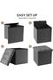 15 inches Storage Ottoman Cube, Support 350lbs, Foldable Storage Boxes Footrest Step Stool, - 6