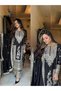 Black Chinon Silk Pakistani Suit Set - FFT9438 | Black-Size:M-38-Inches - 5