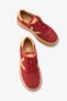 Women's Genuine Leather Sneaker Sports Shoes Emale Burgundy Suede - 3